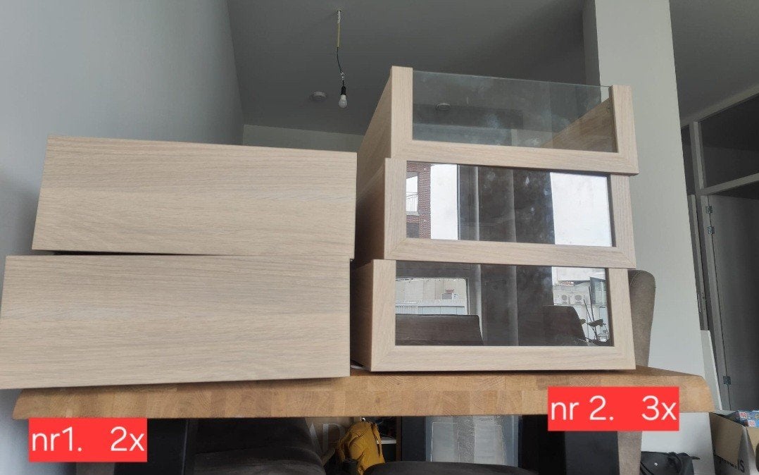 ZGAN PAX IKEA KOMPLEMENT lades + glasplaat, Ophalen, Met plank(en), Glas, Zo goed als nieuw