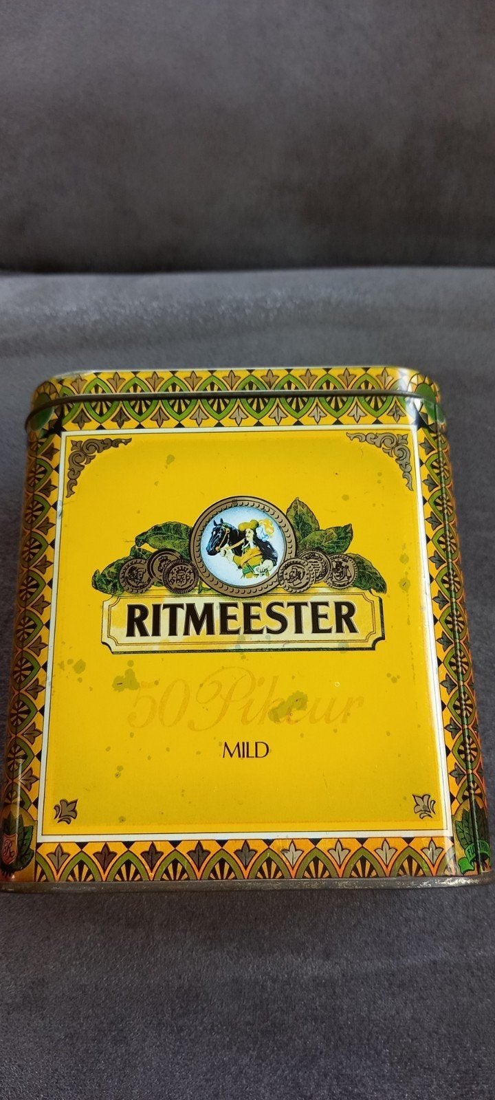 Vintage Ritmeester 50 Pikeur Mild Sigarenblik, Verzamelen, Ophalen of Verzenden, Gebruikt, Overige, Overige merken