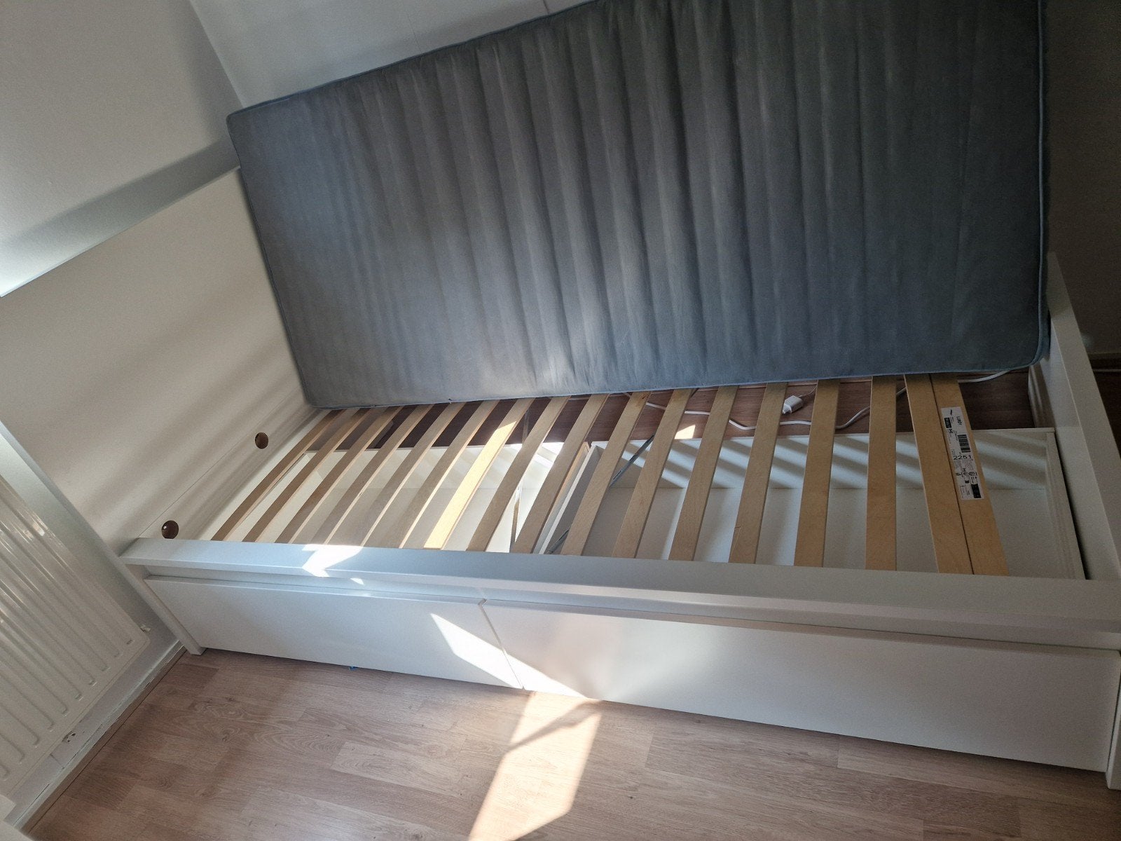 eenpersoonsbed Ikea, Ophalen, 90 cm, Eenpersoons, Wit