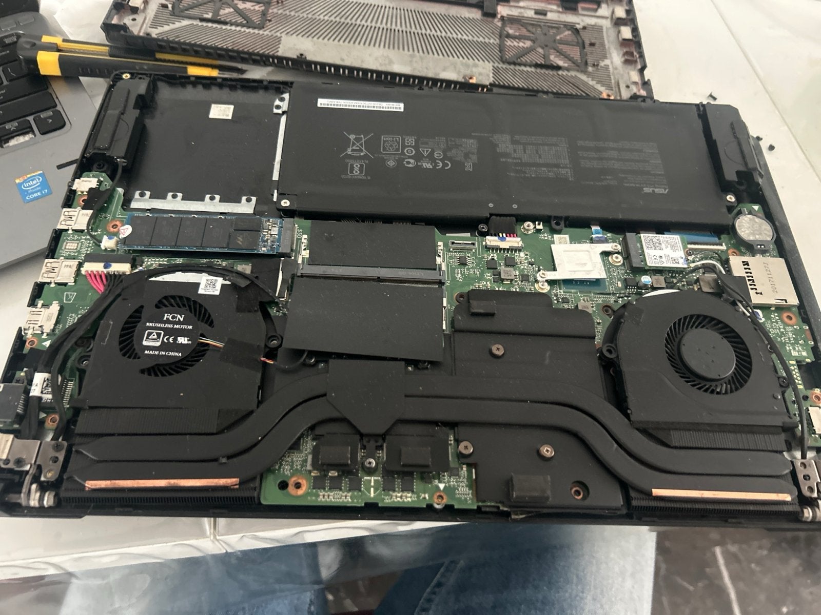Asus laptop onderdelen - Moederbord, onderdelen, Computers en Software, Windows Laptops, Ophalen of Verzenden, Gebruikt, 15 inch