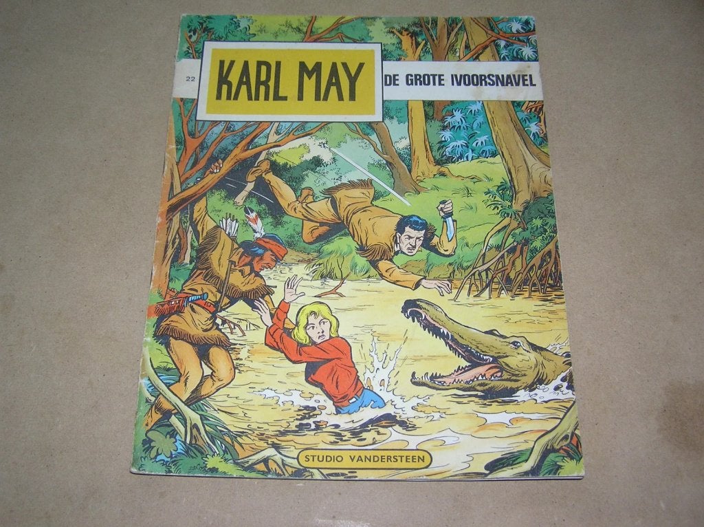 Karl may 22 de grote ivoorsnavel, Gelezen, Eén stripboek, Ophalen of Verzenden, Studio Vandersteen