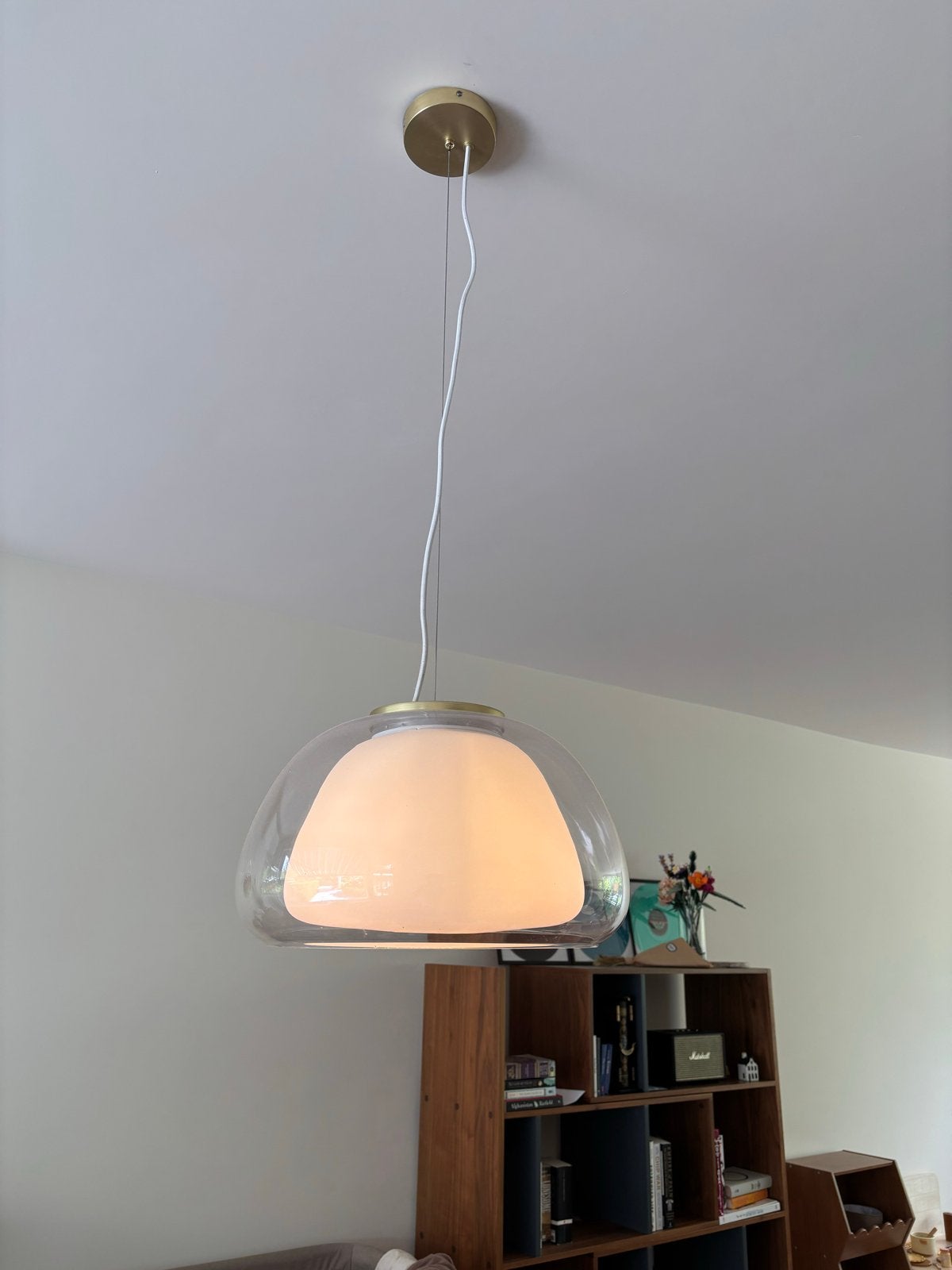 Westwing hanglamp, Ophalen of Verzenden, Zo goed als nieuw, Glas, E27 (groot)