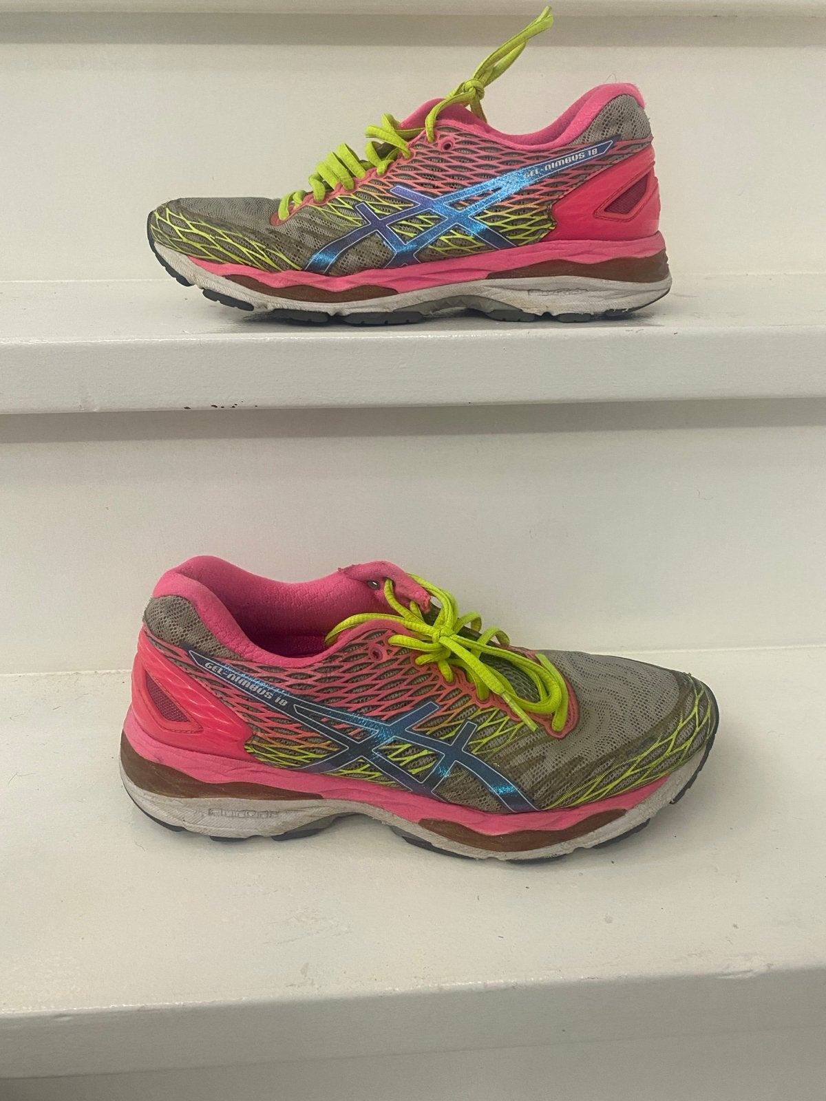 ASICS GEL-NIMBUS 18 hardloopschoenen - Maat 39, Ophalen of Verzenden, Gedragen, Roze, Sportschoenen