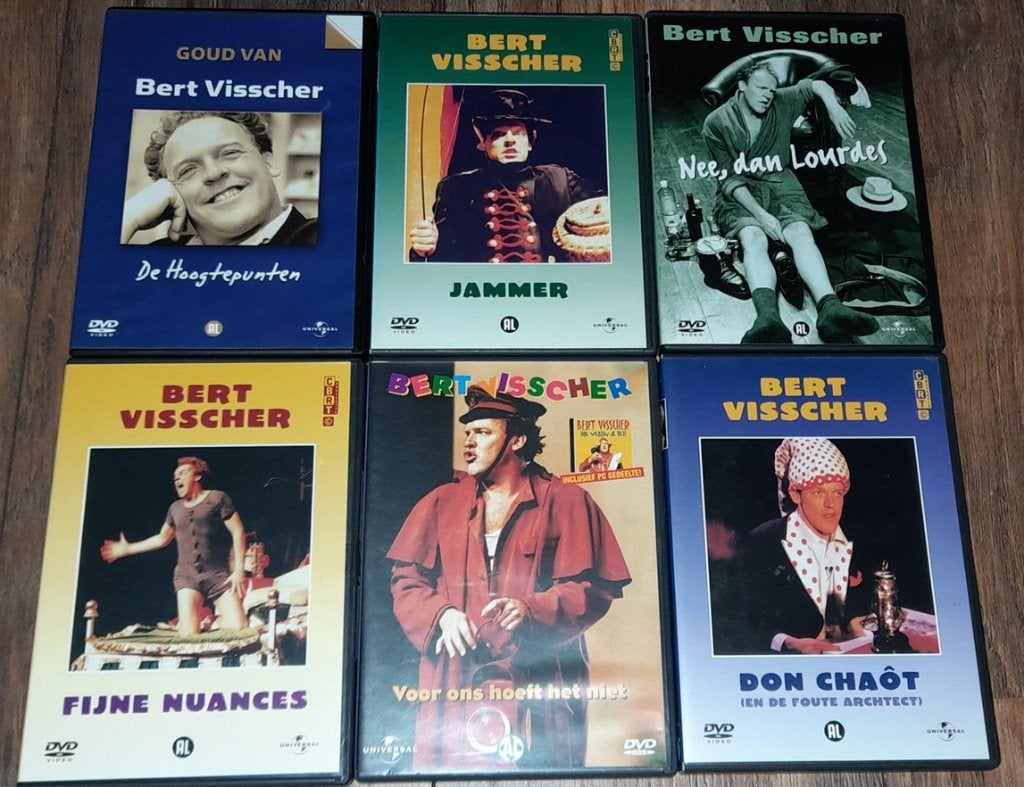 Bert Visscher - 6 theater shows op DVD, Stand-up of Theatershow, Bert Visscher, Verzenden, Alle leeftijden