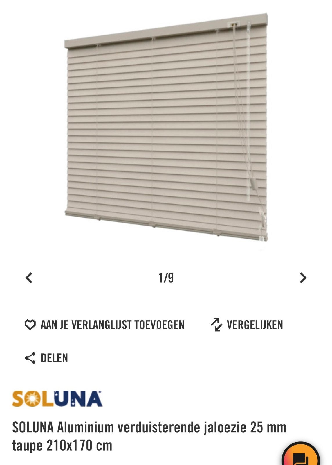 Nieuw jaloezie, Ophalen, Zo goed als nieuw, Minder dan 100 cm