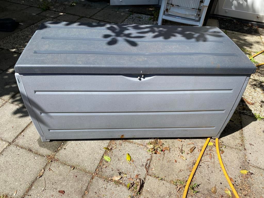 Keter Opbergbox Tuinbox Kunststof Grijs, Ophalen, Gebruikt, Kunststof, Overige typen
