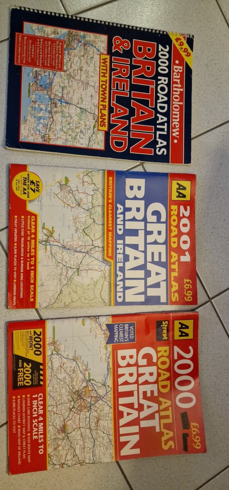 3 Roadatlassen Groot-Brittannië & Ierland (2000, 2001), Boeken, Gelezen, Overige atlassen, Verenigd Koninkrijk, 2000 tot heden