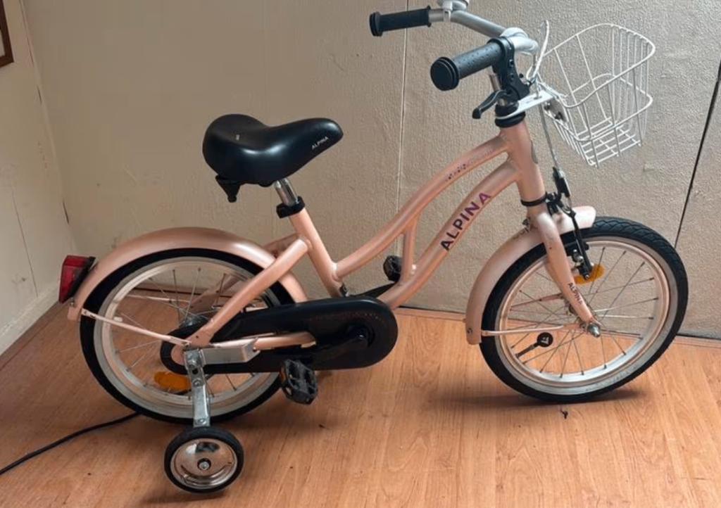 Kinderfiets meisjes 16 inch echt in nieuw staat, Ophalen, Gebruikt, 16 inch, Handrem