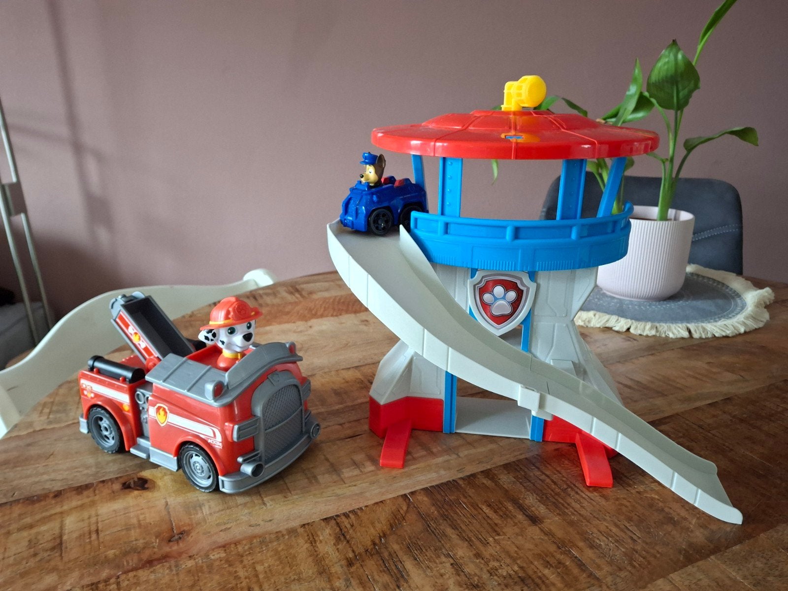 Paw Patrol Uitkijktoren met voertuigen, Ophalen of Verzenden, Gebruikt