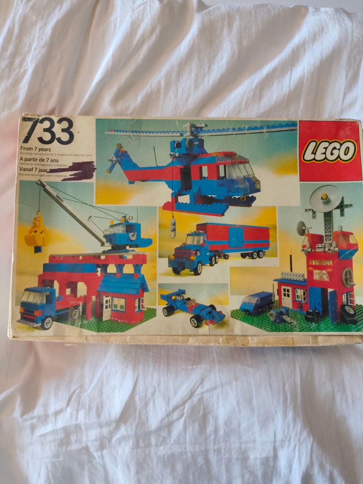 Vintage LEGO 733 Basic Set met Doos en Instructies, Gebruikt, Overige thema's, Ophalen of Verzenden, Complete set