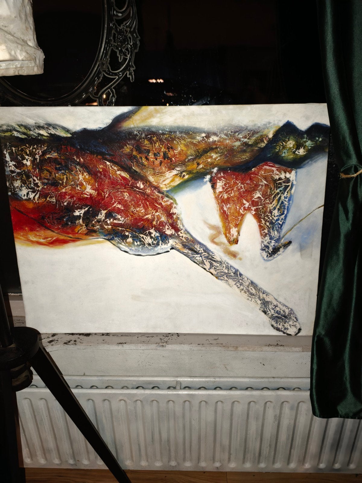 meerdere abstracte oliverf schilderijen, Ophalen