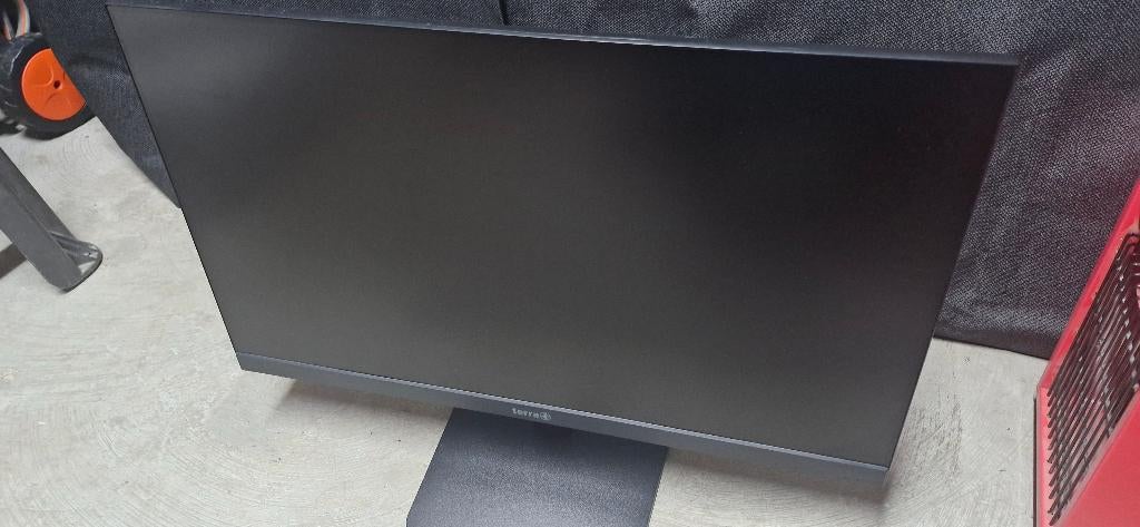 24" Monitor met vaste voet, HDMI, DP en USB-C aansluiting, Ophalen, Gebruikt, Full HD, Terra