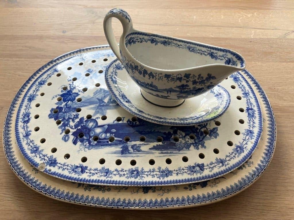 Zeldzame Wedgwood Etruria antieke 3-delige serveerset, Ophalen of Verzenden