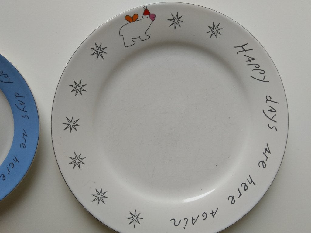kerst servies Happy Days are here again, Diversen, Ophalen of Verzenden, Gebruikt