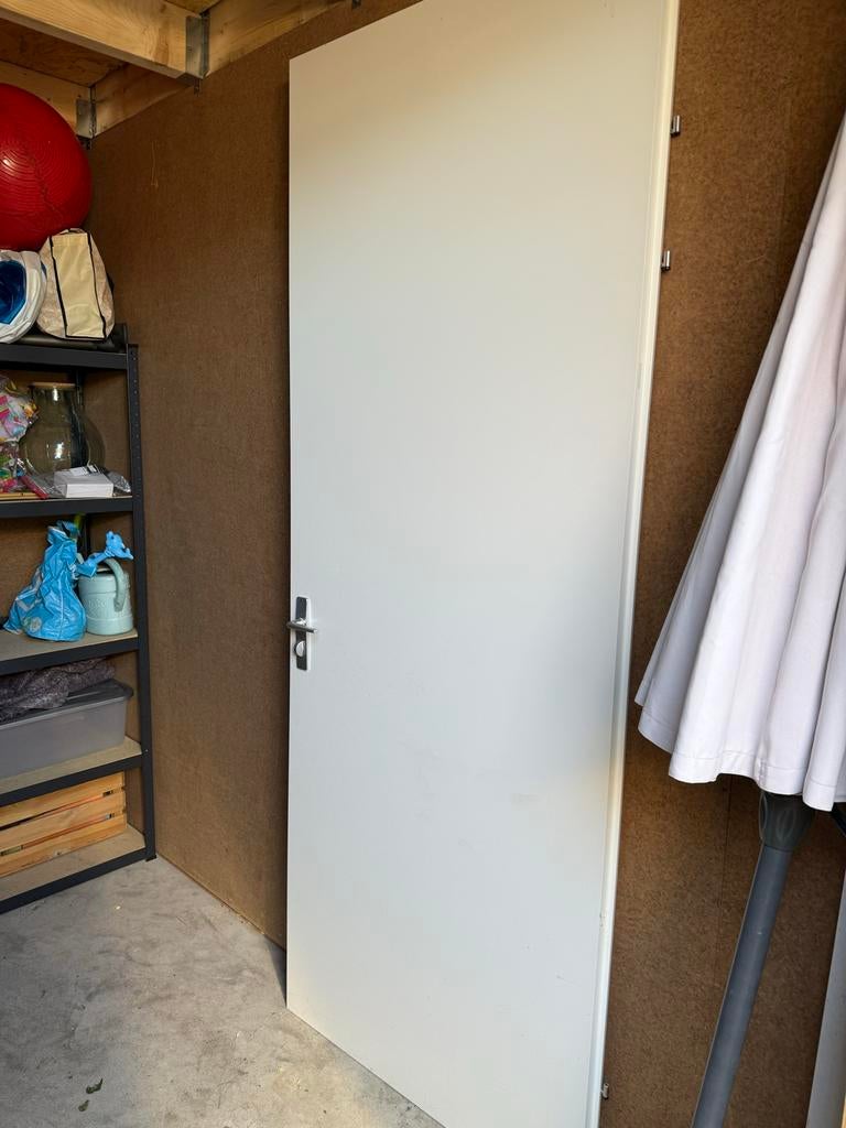 Witte binnendeur 232 x 90 cm - Toilet/Badkamer, Doe-het-zelf en Verbouw, Deuren en Horren, Ophalen, 80 tot 100 cm, 215 cm of meer