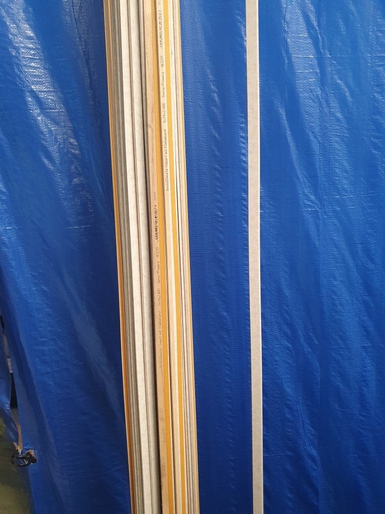 82 stuk houten plakplinten AC- 1219 voor laminaat , pvc, Ophalen, Eiken, Nieuw, 200 tot 250 cm