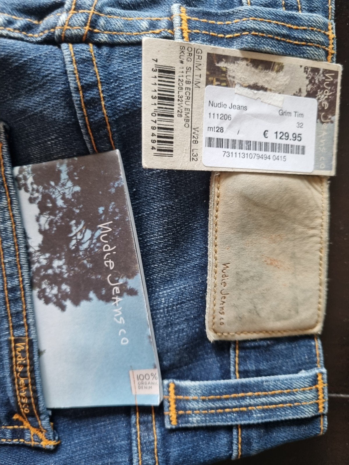 NIEUWE NUDIE GRIM TIM SLIM STRETCH TAPERED JEANS SIZE 28/32!, Nudie Jeans, Blauw, Nieuw, W32 (confectie 46) of kleiner