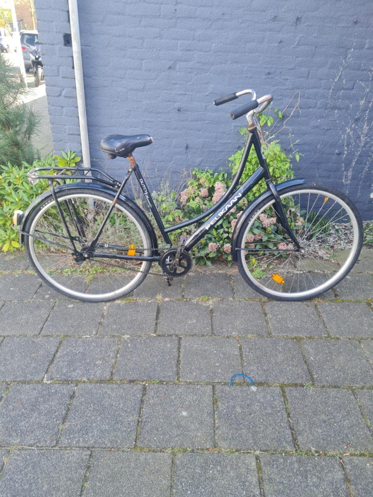 Damesfiets Pelikaan 28inch met traprem doet het prima, Terugtraprem, Gebruikt, 50 tot 53 cm, Ophalen
