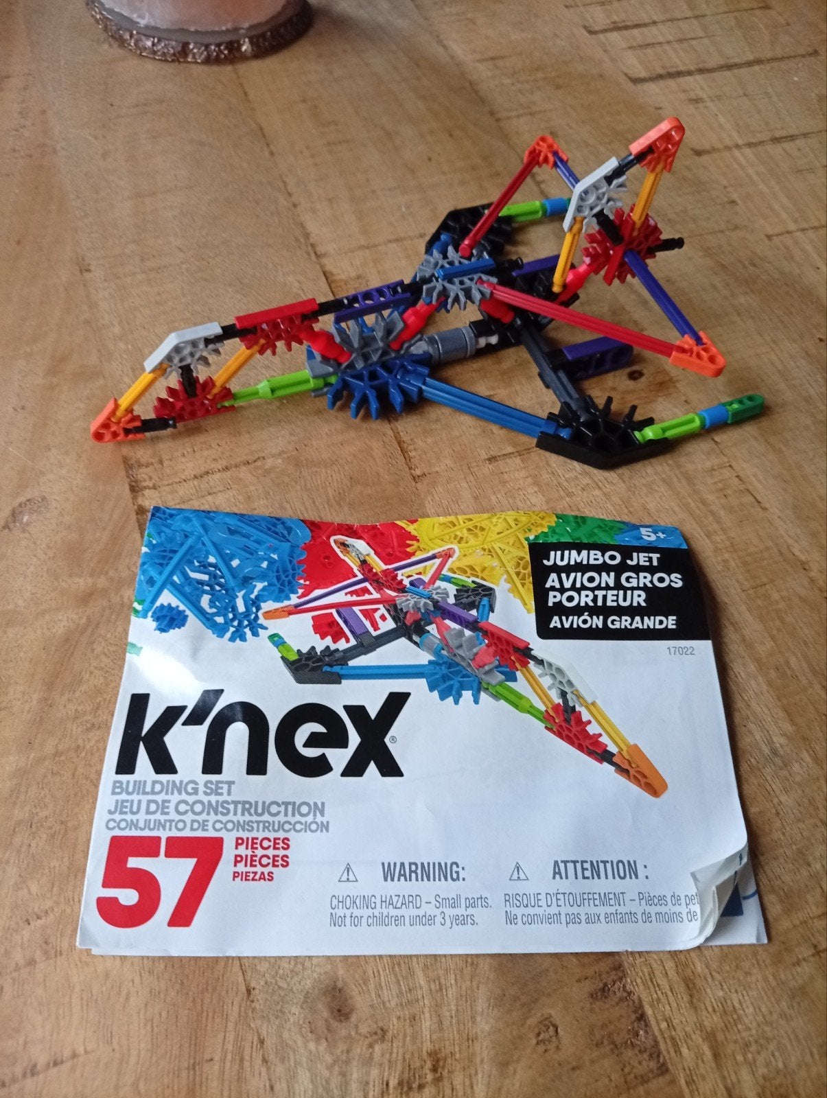 K'nex Jumbo Jet Bouwset - 57 Stukjes, Ophalen of Verzenden, Gebruikt, K'nex
