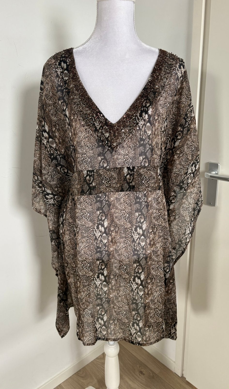 Sodique Luxe swimsuit / kaftan - maat XL/42, Bruin, Maat 42/44 (L), Nieuw, Ophalen of Verzenden