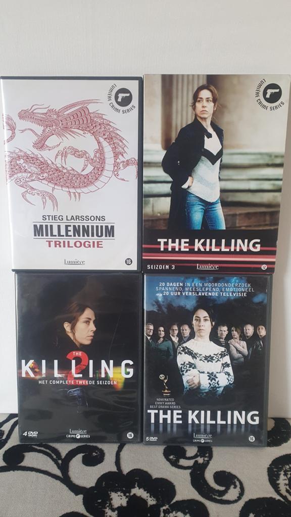 DVD Boxsets: Millennium Trilogie & The Killing Seizoenen, Cd's en Dvd's, Dvd's | Tv en Series, Gebruikt, Vanaf 16 jaar, Boxset