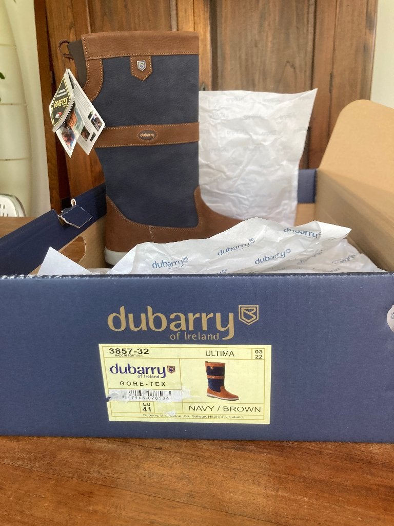 Dubarry Ultima dames of heren Zeillaars, Navy/brown mt. 41, Dubarry, Hoge laarzen, Blauw, Nieuw