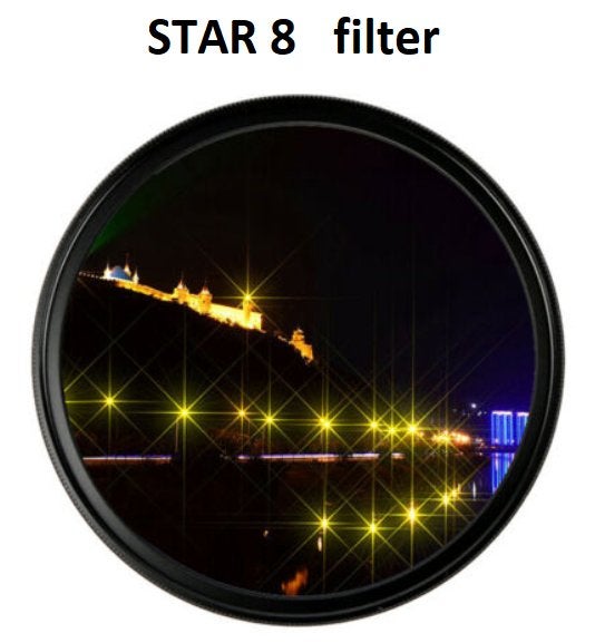Star filter 8 starfilter 72 mm Canon Sony Nikon Pentax 72mm, Audio, Tv en Foto, Fotografie | Filters, Ophalen of Verzenden, Nieuw