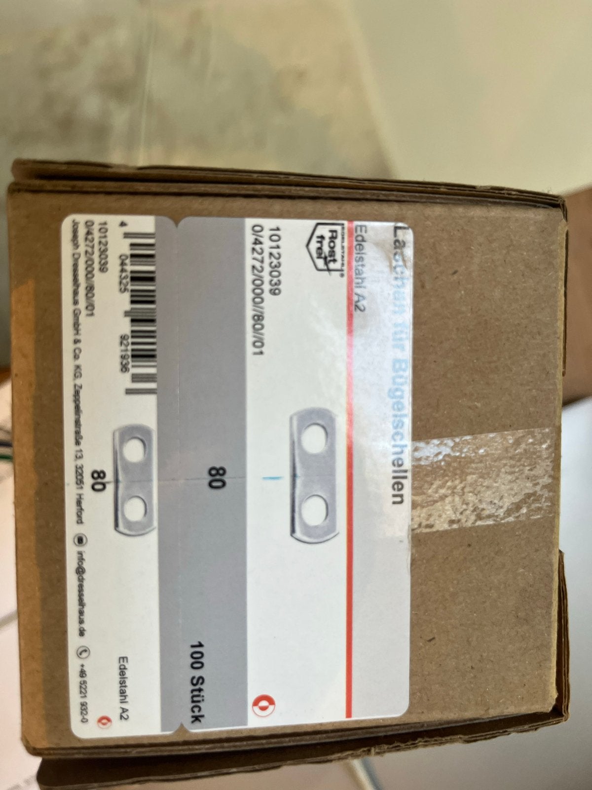 Plaatjes- RVS A2 platen voor u beugels - 86 stuks, Ophalen, 50 tot 100 mm, Overige typen, Nieuw