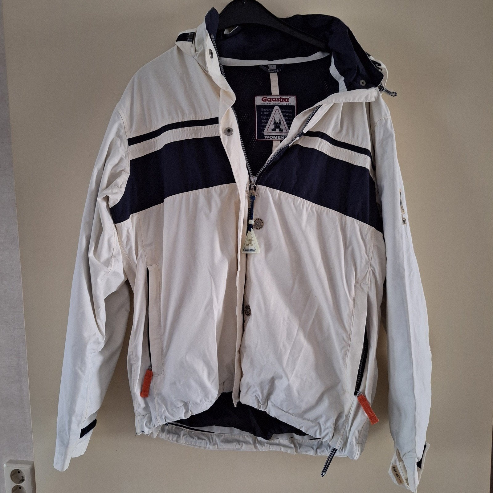 Gaastra Dames Jas - Wit/Blauw - Maat M, Gaastra, Wit, Zo goed als nieuw, Ophalen