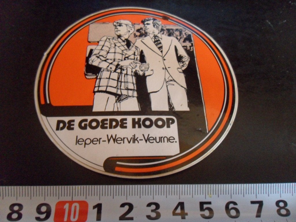 sticker belgië ieper wervik veurne man mode DE GOEDE KOOP, Ophalen, Zo goed als nieuw