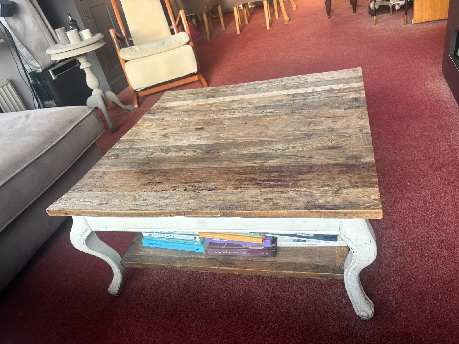 Rivièra Maison salontafel 90x40, Ophalen, 50 tot 100 cm, Vierkant, 50 tot 100 cm