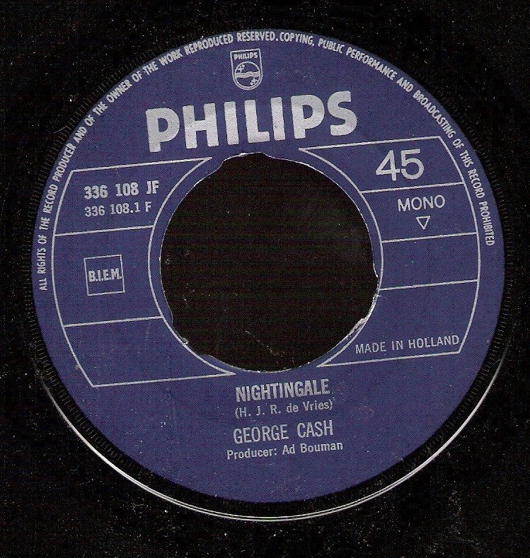 George Cash -Nightingale _ Splat single 1969 Nederbeat, Ophalen, Gebruikt, Pop