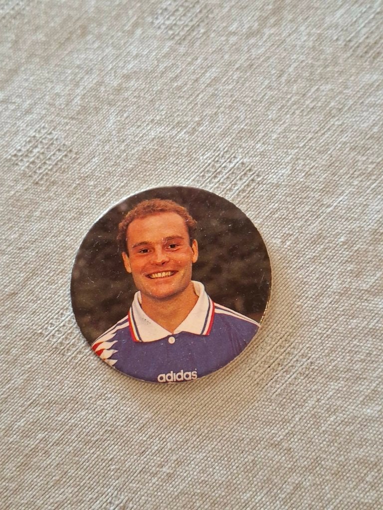 Panini Cap / Euro 96 / Vincent Guèrin / Frankrijk / Snickers, Ophalen of Verzenden, Gebruikt, Buitenlandse clubs, Overige typen