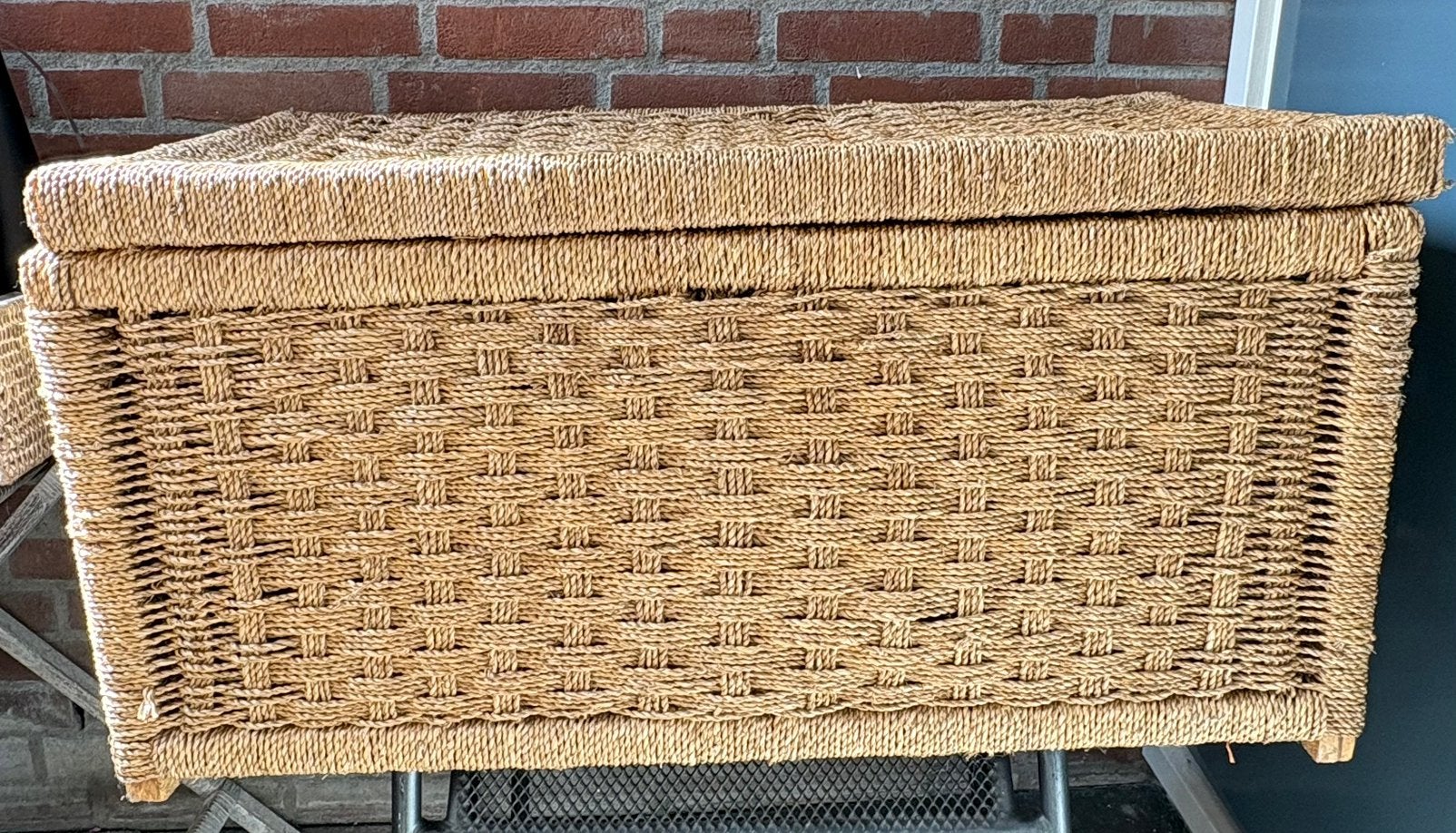 Rieten kist met deksel, Ophalen, Minder dan 50 cm, 50 tot 100 cm, Zo goed als nieuw