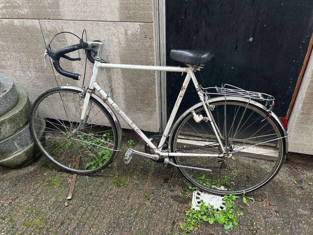 Witte vintage racefiets 'tornado', Fietsen en Brommers, Gebruikt, Overige maten, Ophalen, Overige merken
