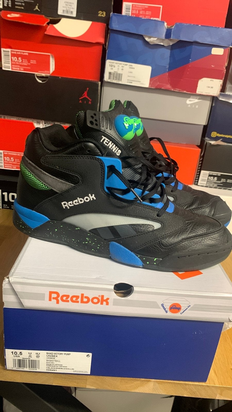 Reebok Shaq Victory Pump/ Size 10.5us, Zwart, Ophalen of Verzenden, Sneakers of Gympen, Zo goed als nieuw