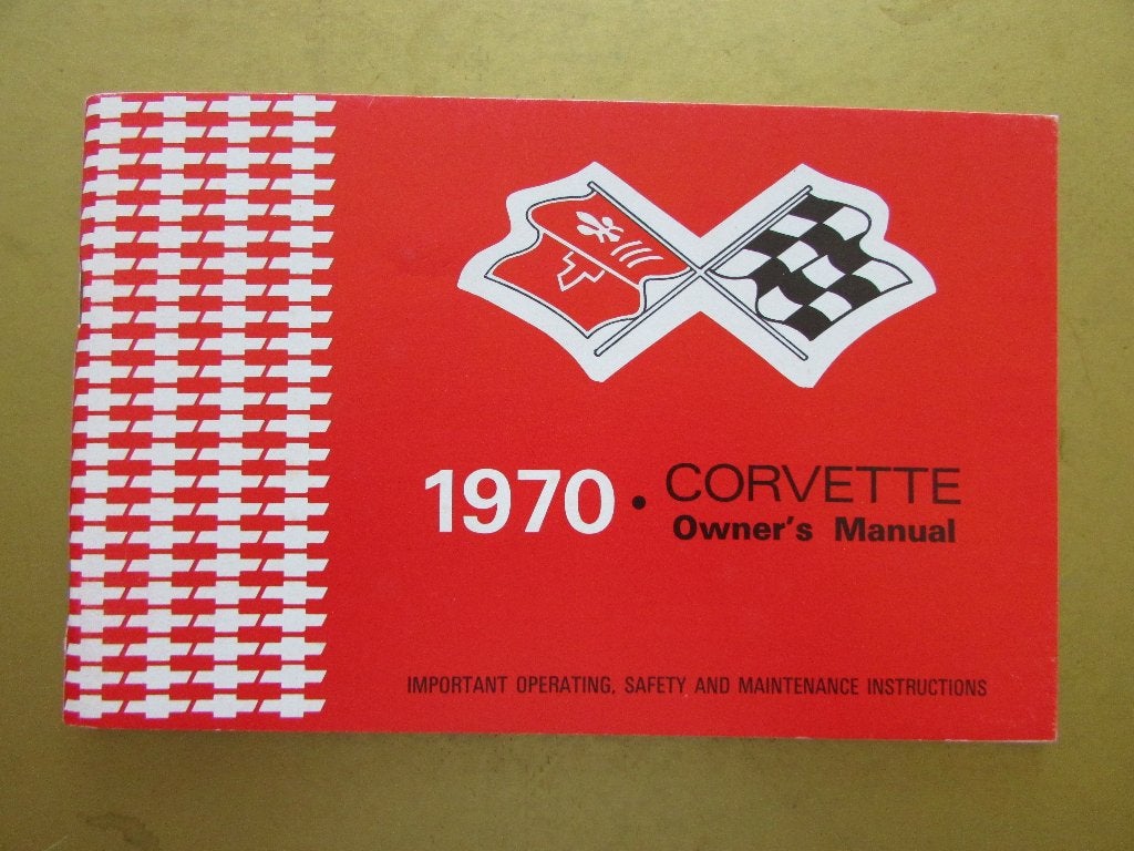 1970 Chevrolet Corvette owner's manual, Engels, Ophalen of Verzenden