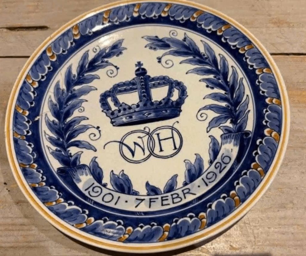 Wandbord 25 jaar huwelijk Wilhelmina en Hendrik - 1926 -, Ophalen of Verzenden