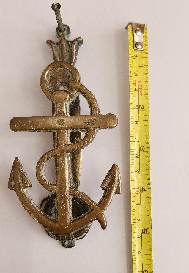 Deurklopper Marine anker brons, Ophalen of Verzenden, Marine, Nederland, Embleem of Badge