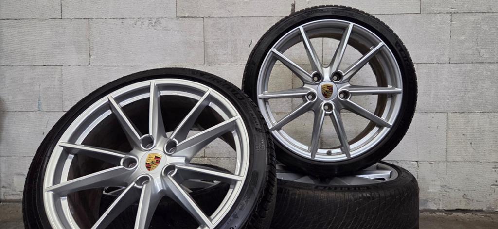 20" 21" Porsche 911 992 orig velgen winterbanden Michelin, Auto-onderdelen, Banden en Velgen, Gebruikt, 295 mm, Banden en Velgen