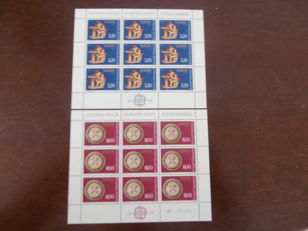 JOEGOSLAVIE 1976; VELLETJES EUROPAZEGELS, Verzenden, Joegoslavië, Postfris