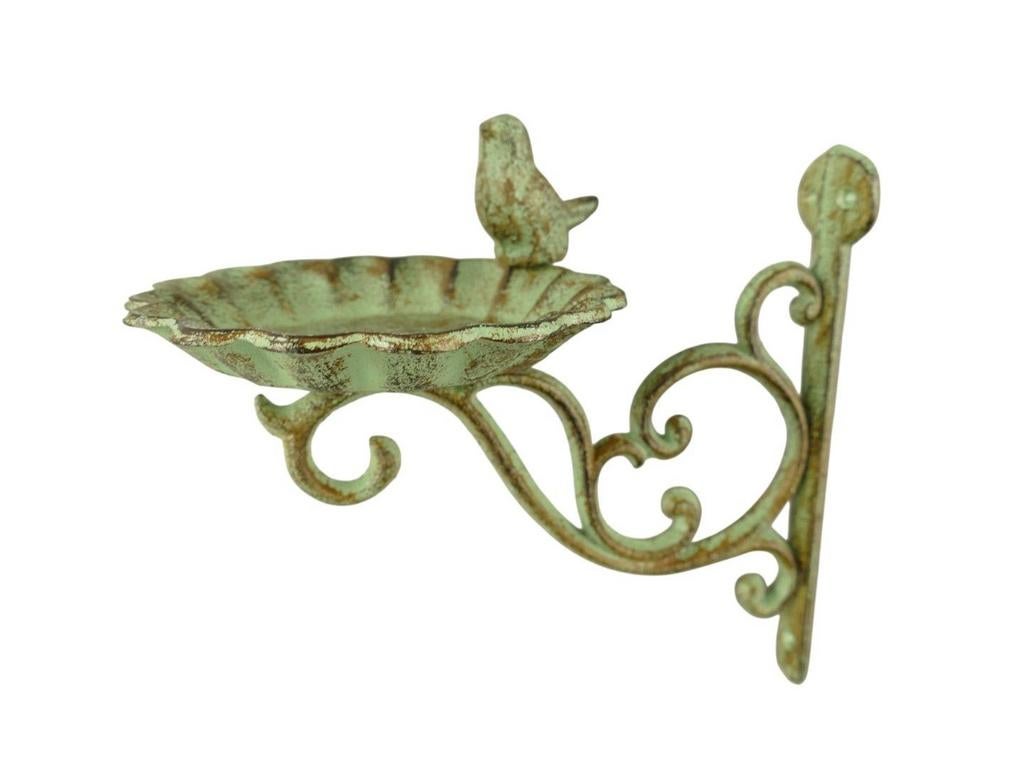 Gietijzeren Vogelbad / Voederplateau - Wandmontage, Groen, Helene Livingstyle, Helenelivingstyle@gmail.com, 7531TJ, Nieuw