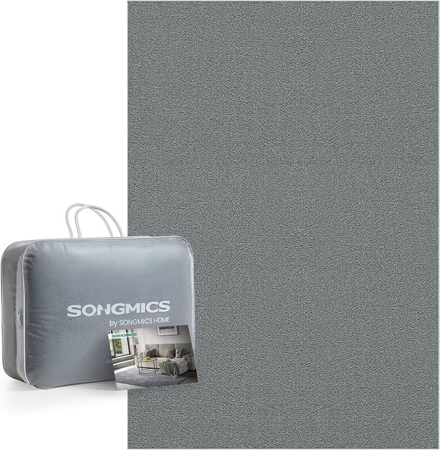 SONGMICS Antislip Tapijt Grijs 160x230 cm Wasbaar, Huis en Inrichting, 150 tot 200 cm, Ophalen of Verzenden, Grijs, Rechthoekig