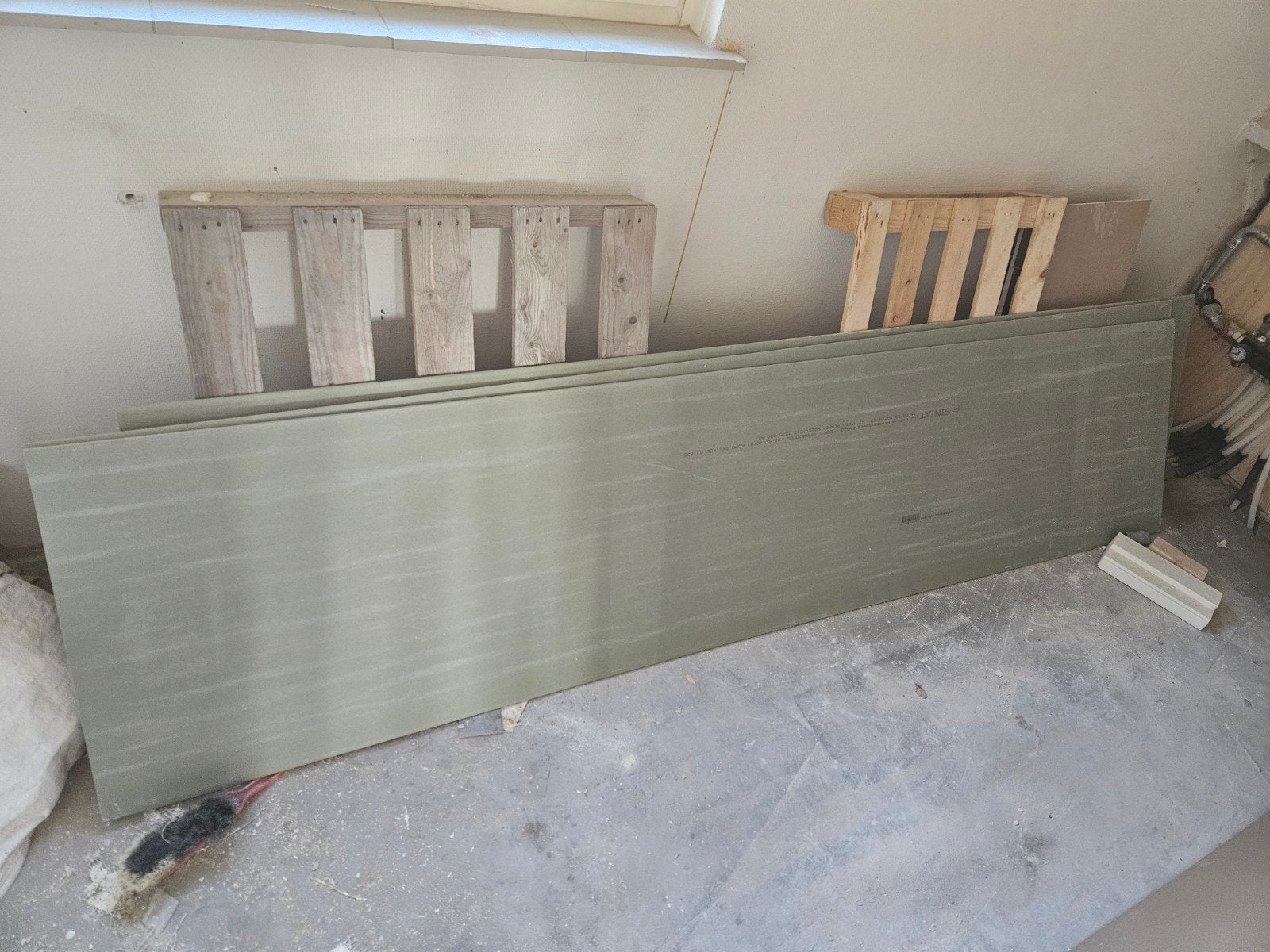 Vochtwerende gipsplaten: 2x wand, 1x plafond (ongebruikt), Doe-het-zelf en Verbouw, Ophalen, Nieuw, Overige materialen, Minder dan 20 mm