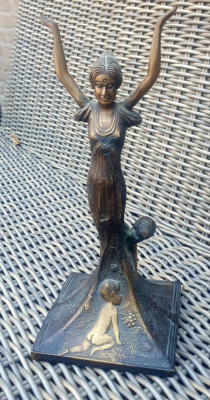 Art Deco / Art Nouveau Bronzen/Koperen beeld oriëntaals, Ophalen of Verzenden