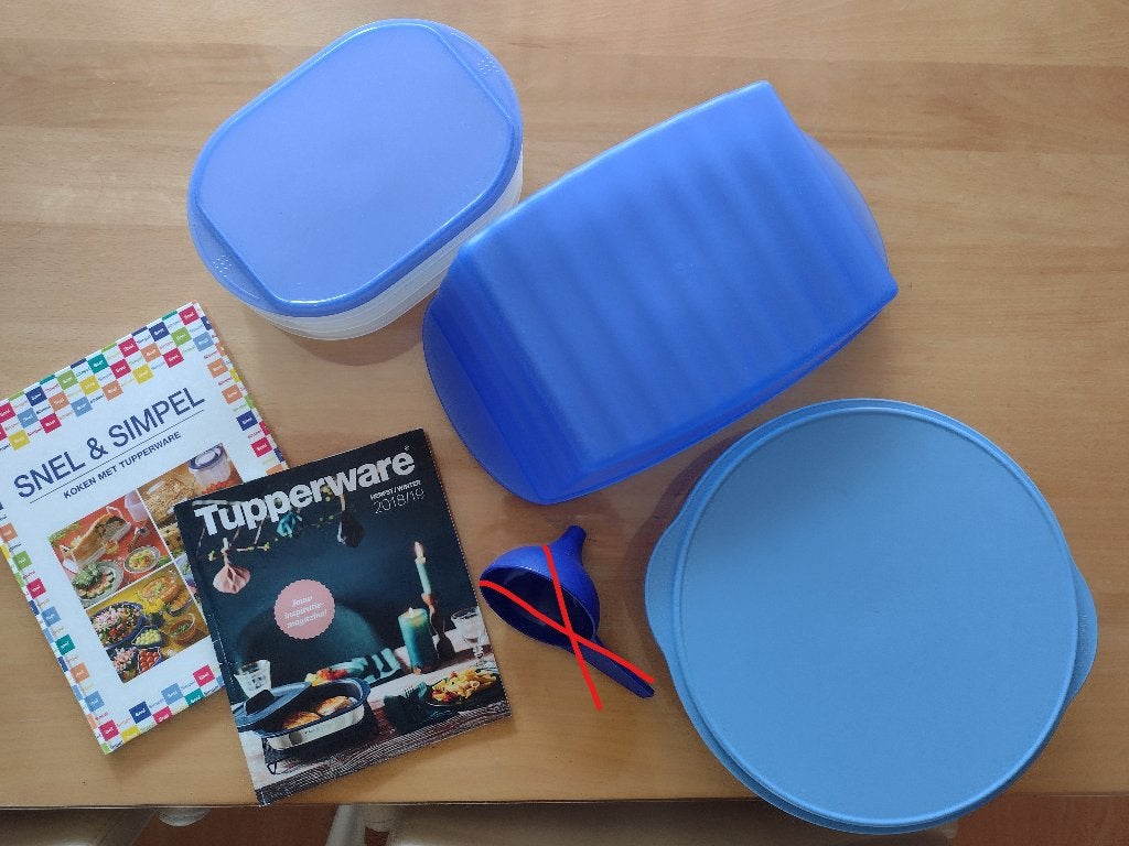 Tupperware, Blauw, Overige typen, Ophalen of Verzenden, Zo goed als nieuw