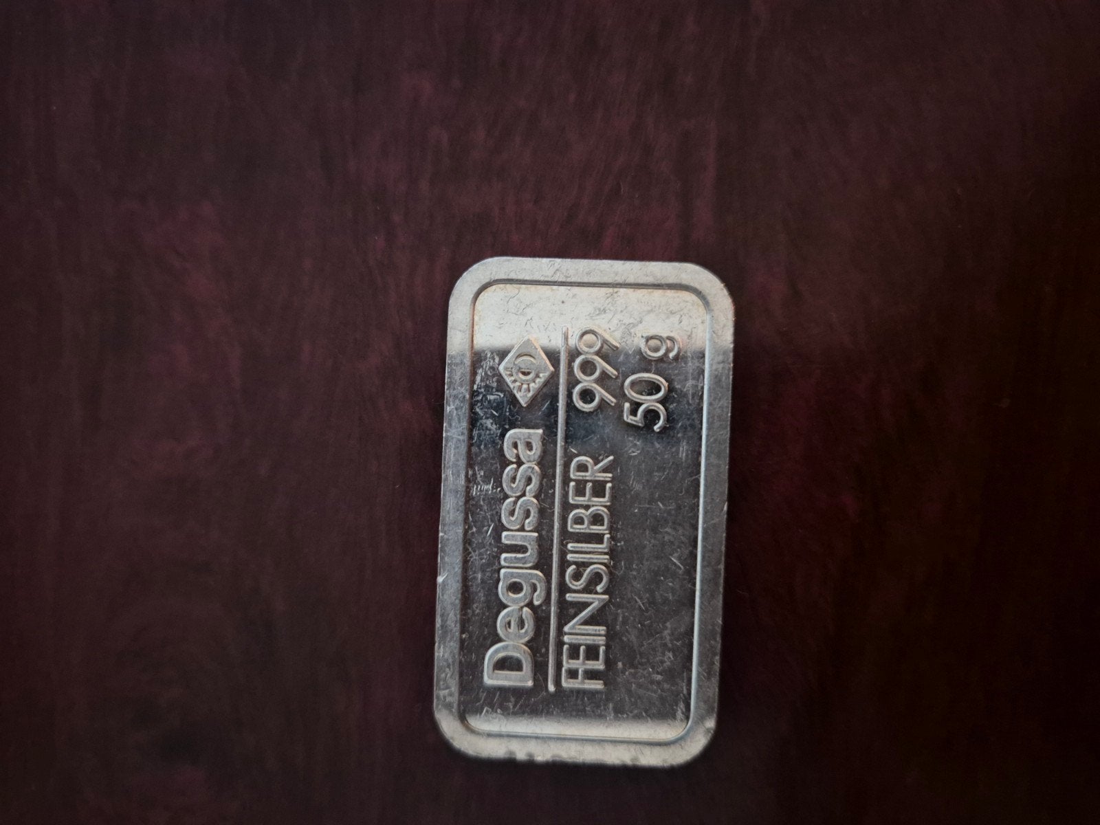 0.999 zilverbaar 50 gram Degussa, Ophalen of Verzenden, Zilver