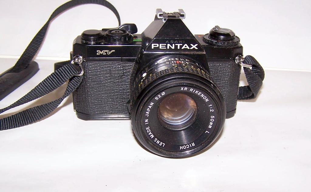 Asahi Pentax MV met mooie Vivitar VMC 135mm 3.5 Auto lens., Ophalen of Verzenden, Zo goed als nieuw, Spiegelreflex, Pentax
