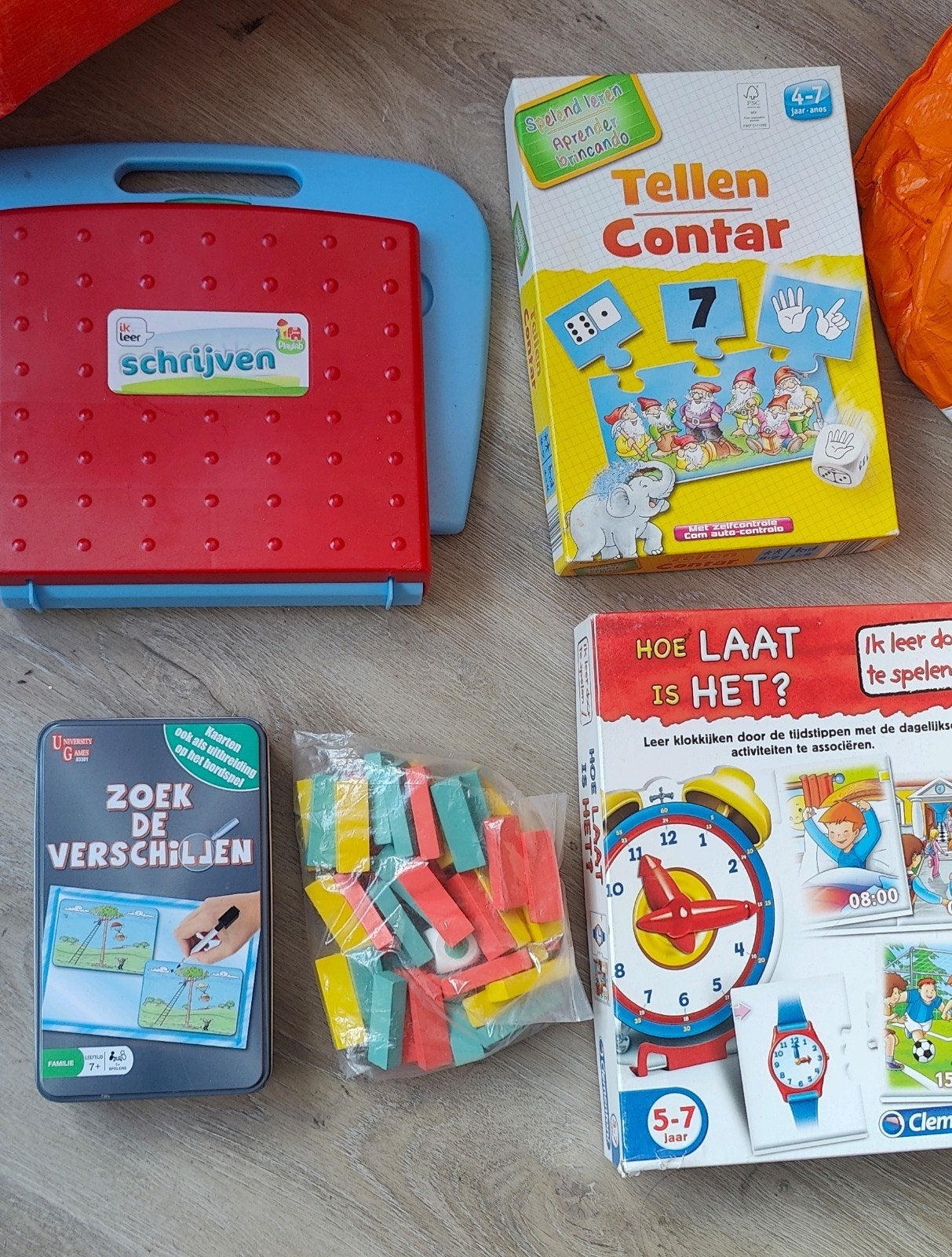 Educatieve spellen: Tellen, Klokkijken, Schrijven & Meer, Kinderen en Baby's, Ophalen of Verzenden, Gebruikt, Taal en Lezen