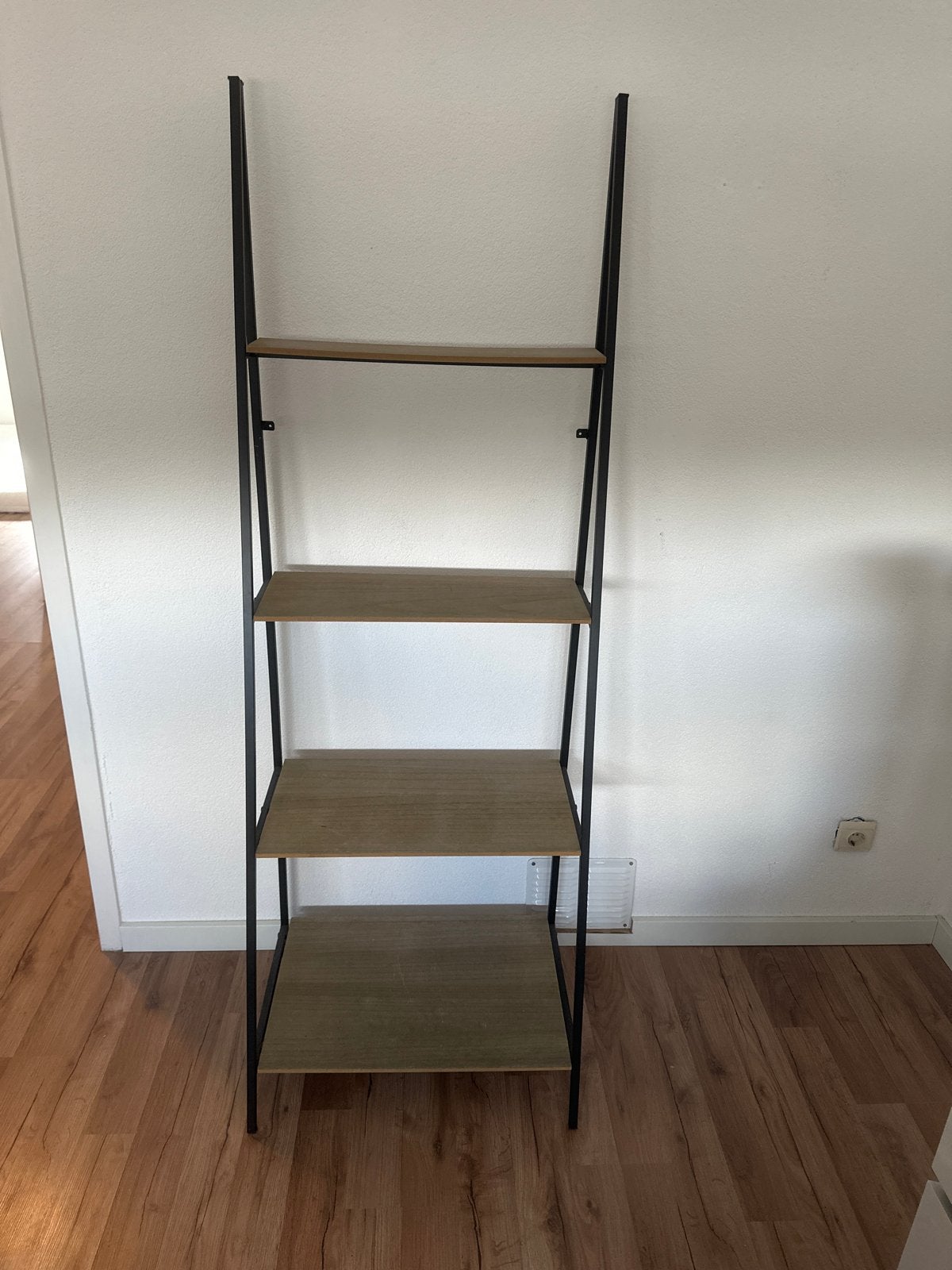 Wandkastje met 4 planken - Zwart/Hout, Ophalen, Gebruikt